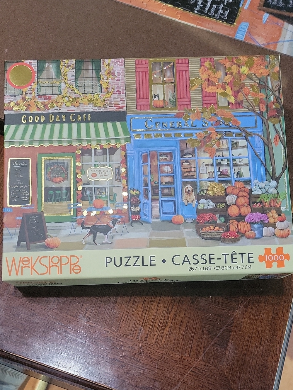 Fall Market 1000-Piece Jigsaw Puzzle - Colorful Street Scene